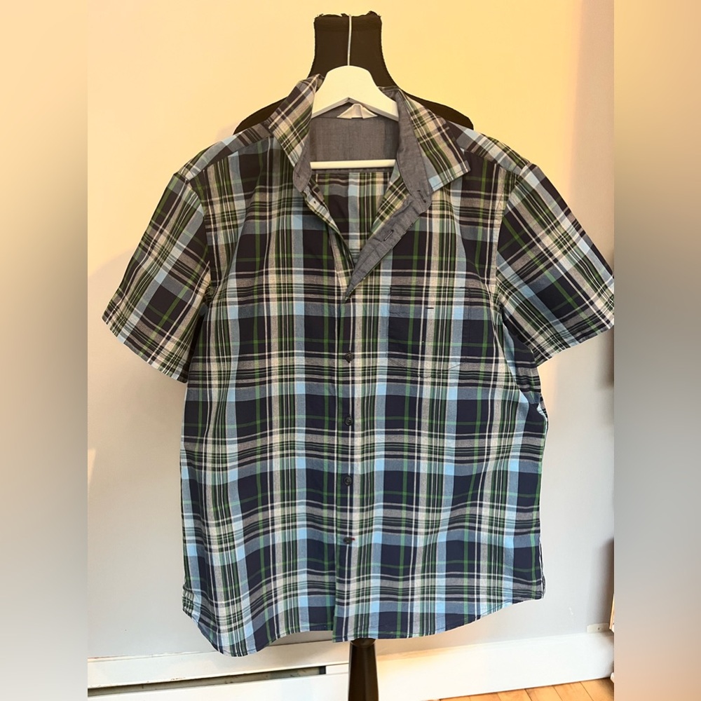 Men’s Size L Cotton Plaid Shirt Hudson North